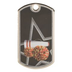 Black Cheerleading Dog Tags