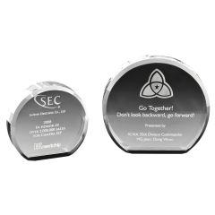 Clear Satellite Round Crystal Award
