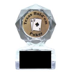 Texas Hold'em Poker Star Acrylic Trophies