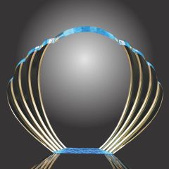 Clam Shell Colored Acrylic Trophy