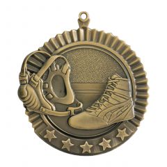 Jumbo Wrestling Star Medallion - Gold