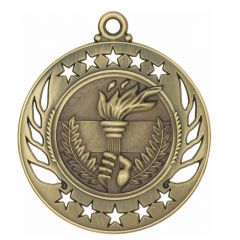 Stencil Flaming Torch Medals