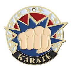 Patriotic Punch Karate Medallion