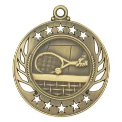 Stencil Antique Tennis Medal