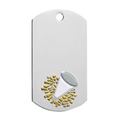 Silver Cheerleading Dog Tag