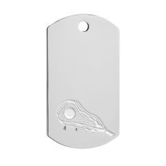Silver Lacrosse Dog Tag
