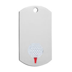 Silver Golf Tee Dog Tag