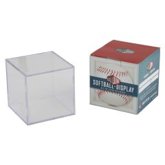 Engraved Clear Acrylic Softball Display Cube