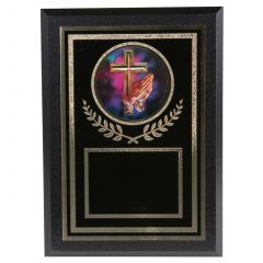 Gold Cross Religious Plaque