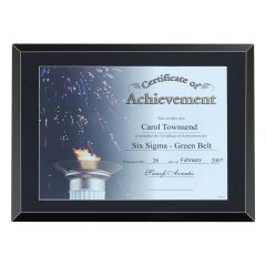 Black Certificate Plaque with Glass Front