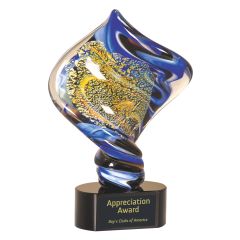 Swirl and Spin Glass Diamond Trophy