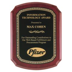 Gold Leaf Border Rosewood Plaque