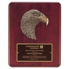 Eagle's Head Rosewood Plaque