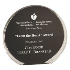 Clear Rim Round Acrylic Award