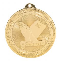Gold Bible Religious Medal