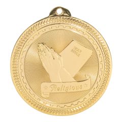 Gold Bible Religious Medal