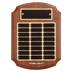 Notched Edge Perpetual Walnut Plaque