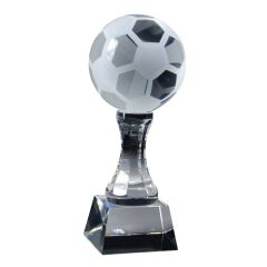 Frosted Crystal Soccer Ball Trophy