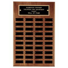 Multiple Plate Perpetual Walnut Plaque