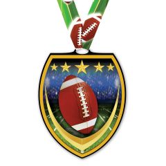 Color Burst Football Medal