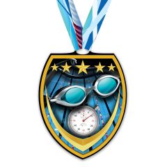 Burst of Color Swim Medal