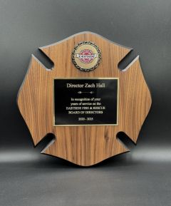 Maltese Cross Fire Department Plaque