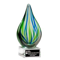 Blue and Green Art Glass Award