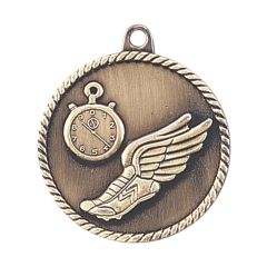 Antique Gold-Tone Track Medal