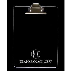 Etched Clear Coach Clipboard