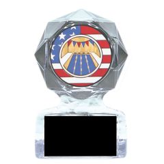 Patriotic Acrylic Swimming Trophy