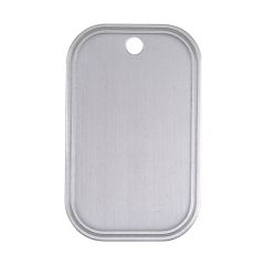 Simple Silver Engravable ID Tag