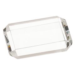 Engraved Rettangolo Glass Paperweight
