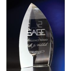 Proud Clear Crystal Gratitude Award