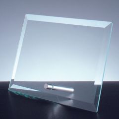 Clear Jade Tinted Horizontal Glass Award