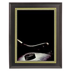 Ice Hockey Stick and Puck Plaque