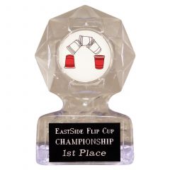 Geometric Acrylic Flip-Cup Trophy