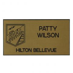 Custom Four Line Etched Name Tag