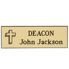 Custom Three Lined Plastic Badge