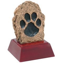 Resin Paw Print Trophy