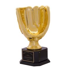 Large Golden Mitt Baseball Trophy