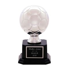 Silver Soccer Ball Trophy