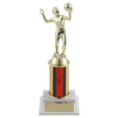 Customizable Volleyball Column Trophy