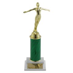 Female Diving Trophy with Column
