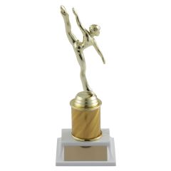 Modern Dance Trophy with Customizable Column