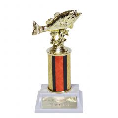 Big Catch Bass Trophy with Customizable Column
