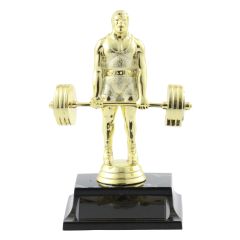 Basic Golden Powerlifter Trophies