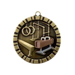 3-D Gold Gymnastics Medals