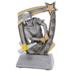 3-D Action Star Resin Softball Trophy