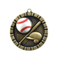 3-D Gold Baseball Medals