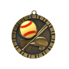 3-D Gold Softball Medals